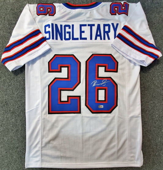 Buffalo Bills Devin Singletary Autographed Signed Jersey Beckett Coa