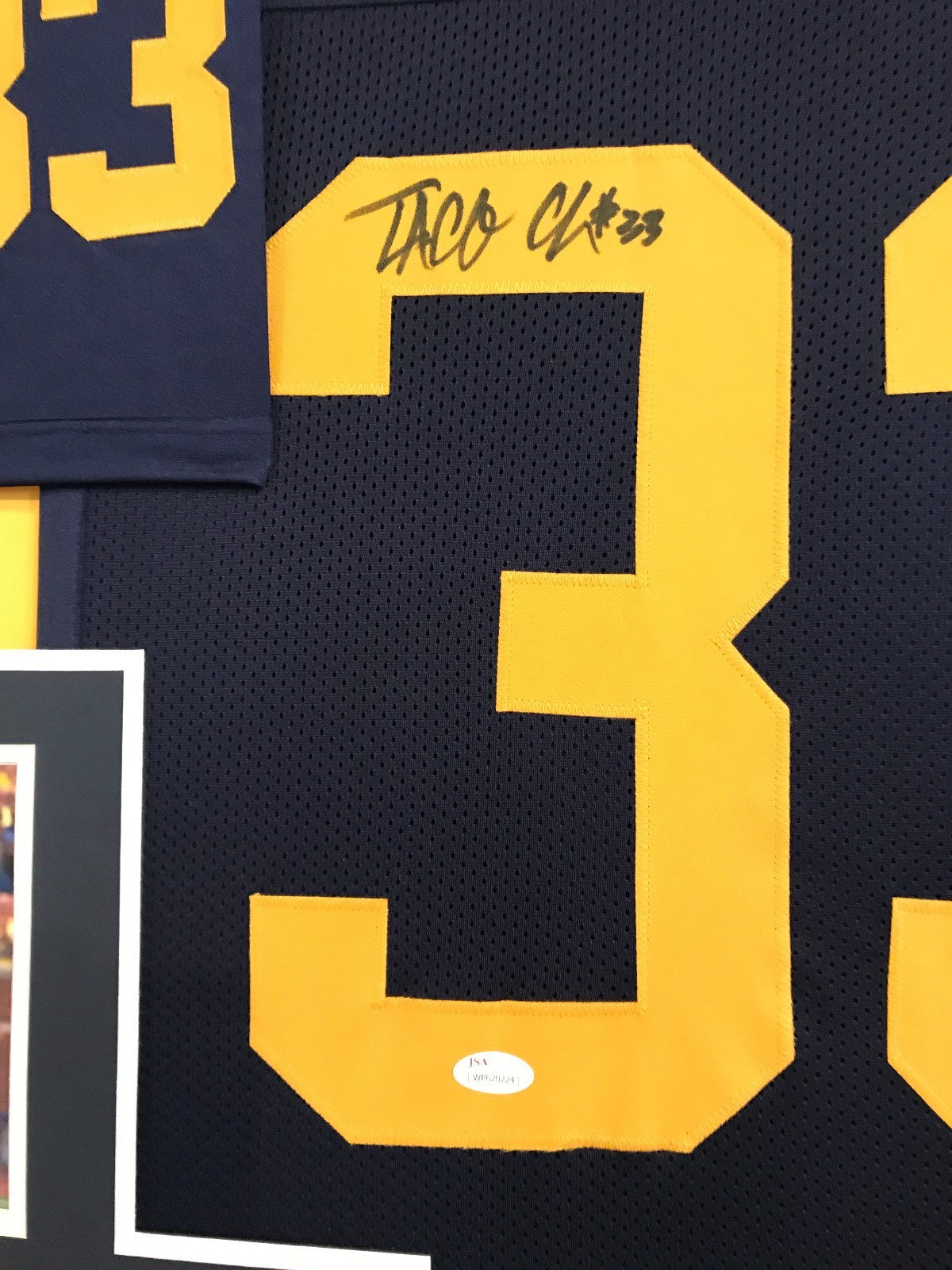 Framed Taco Charlton Autographed Signed Michigan Wolverines Jersey Jsa Coa
