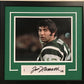 Framed 11X14 Joe Namath Signed New York Jets Jersey Number Cut Psa Coa