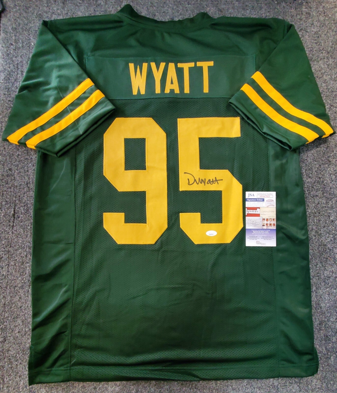 Green Bay Packers Devonte Wyatt Autographed Signed Jersey Jsa Coa