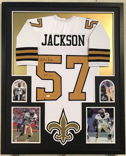 Framed Rickey Jackson Autographed Signed Insc New Orleans Saints Jersey Jsa Coa