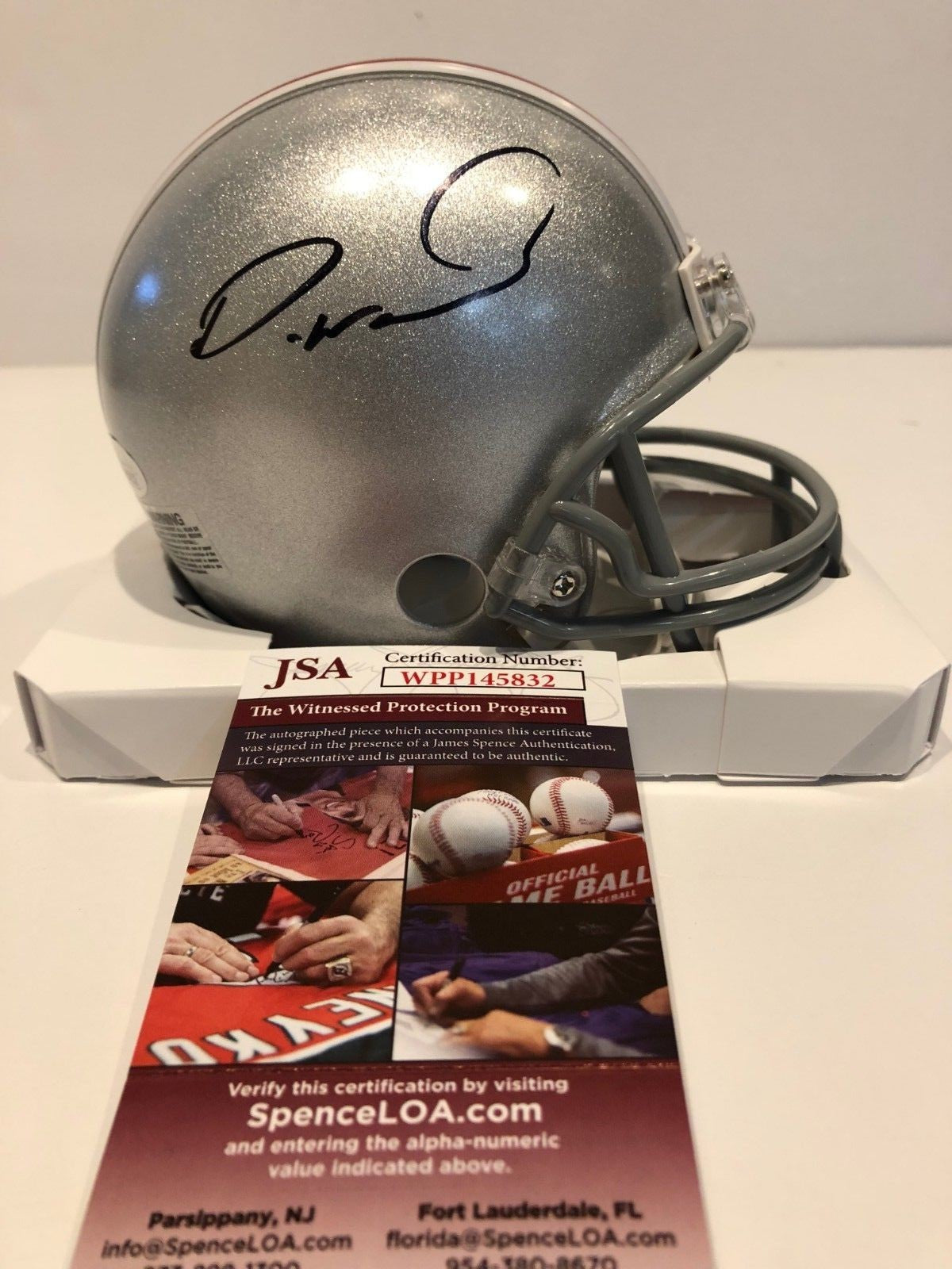 Denzel Ward Autographed Signed Ohio State Buckeyes Mini Helmet Jsa Coa