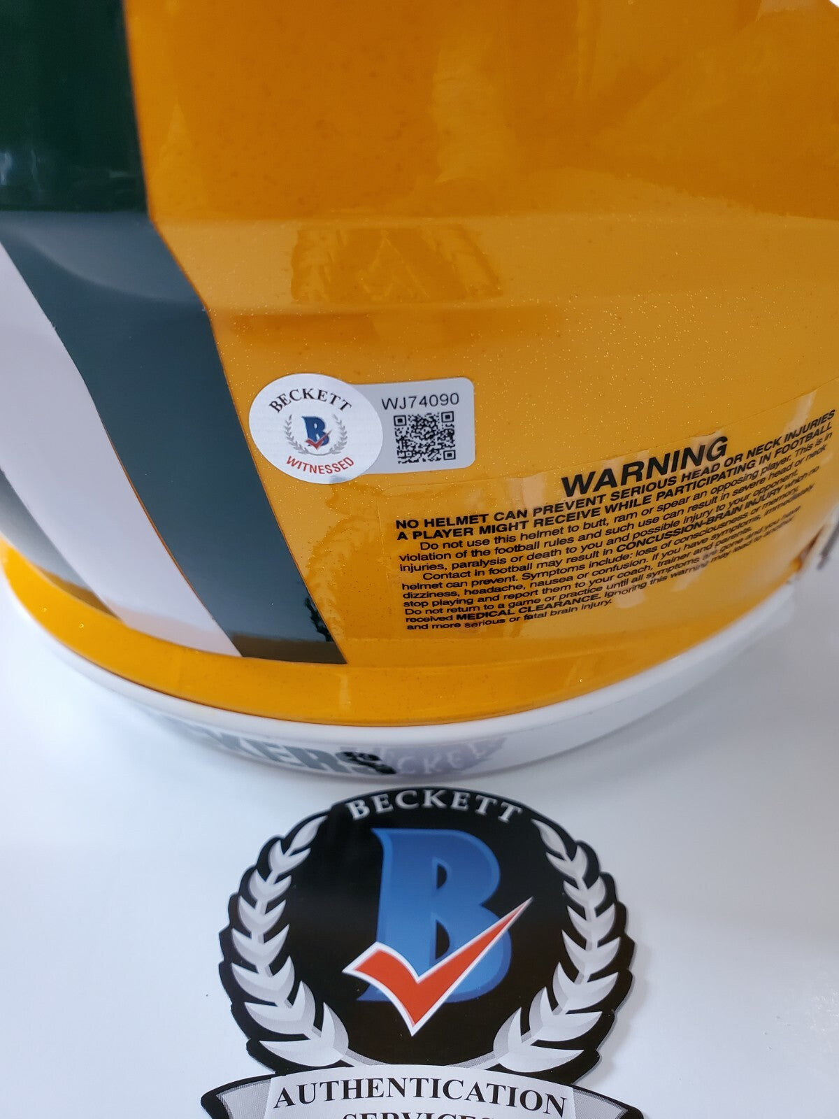 Green Bay Packers Jordy Nelson Signed Full Size Speed Auth Helmet Beckett Coa