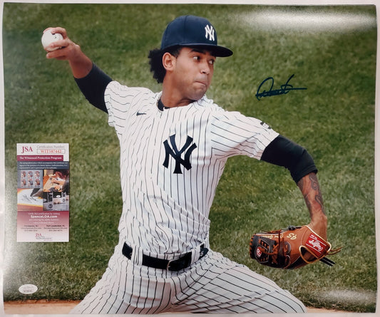 New York Yankees Deivi Garcia Autographed Signed 16X20 Photo Jsa  Coa
