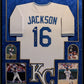 Suede Framed Kansas City Royals Bo Jackson Autographed Signed Jersey Beckett Coa