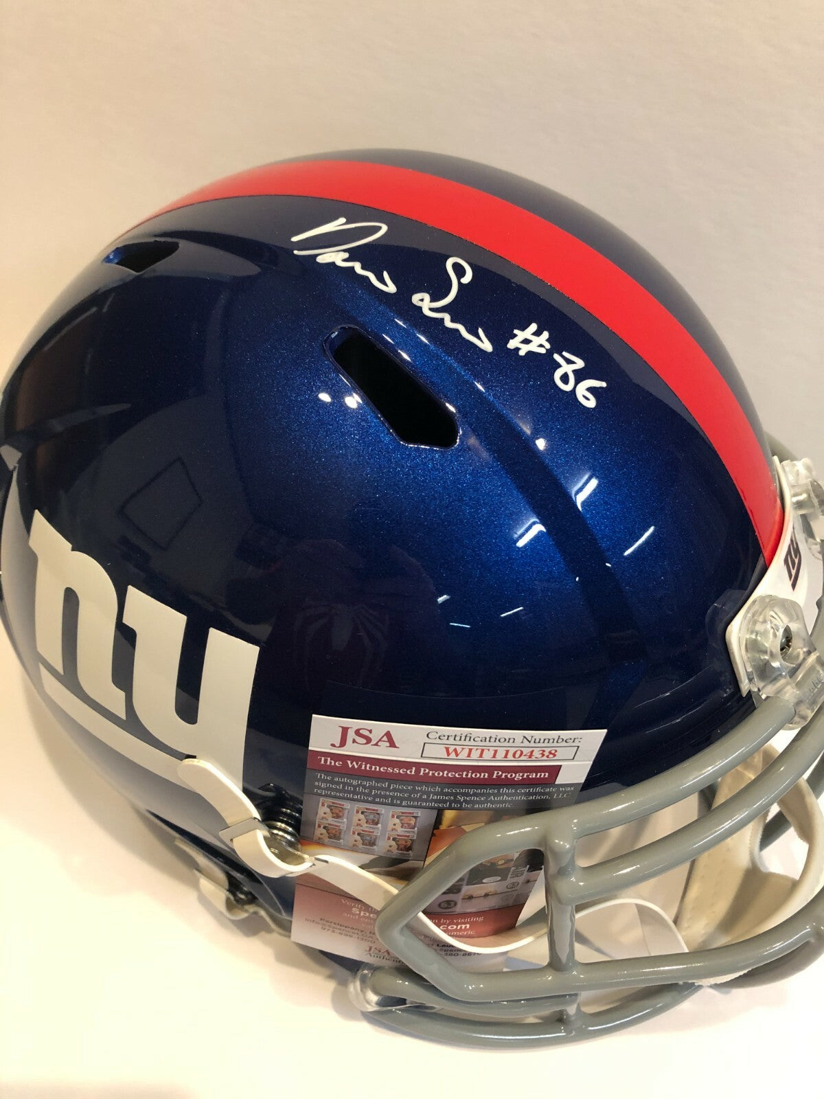 Darius Slayton Signed N.Y. Giants Full Size Speed Replica Helmet Jsa Coa