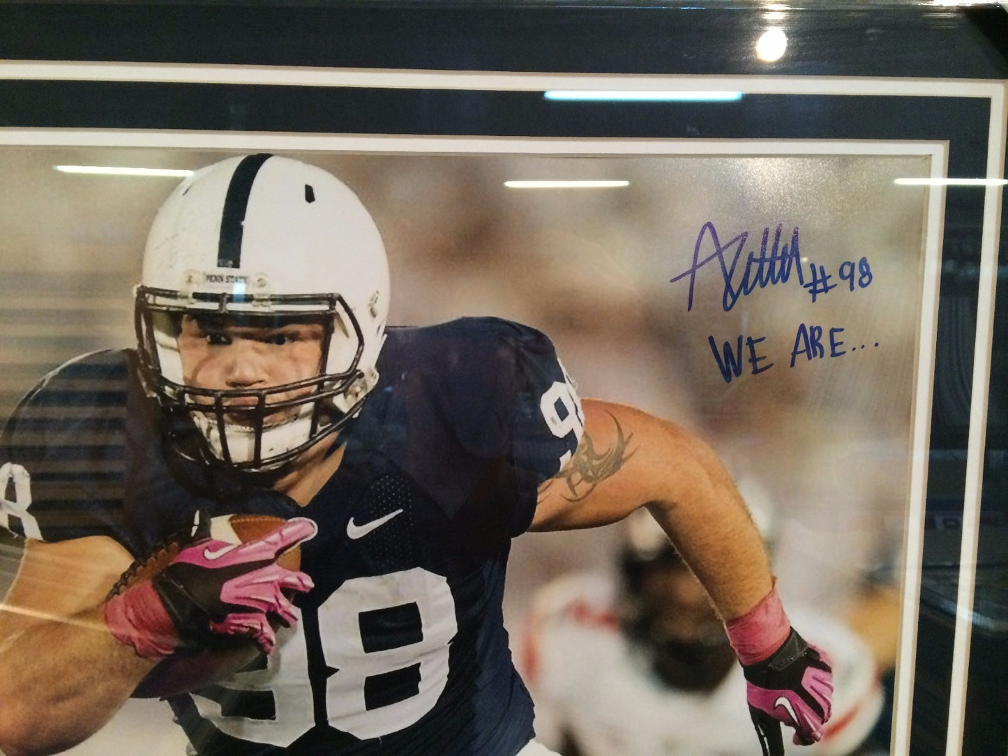 Anthony Zettel Framed Signed Inscribed Penn State 16X20 Photo Jsa Coa