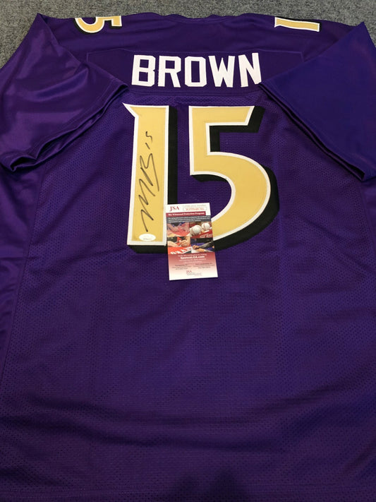 Baltimore Ravens Marquise Brown Autographed Signed Jersey Jsa  Coa