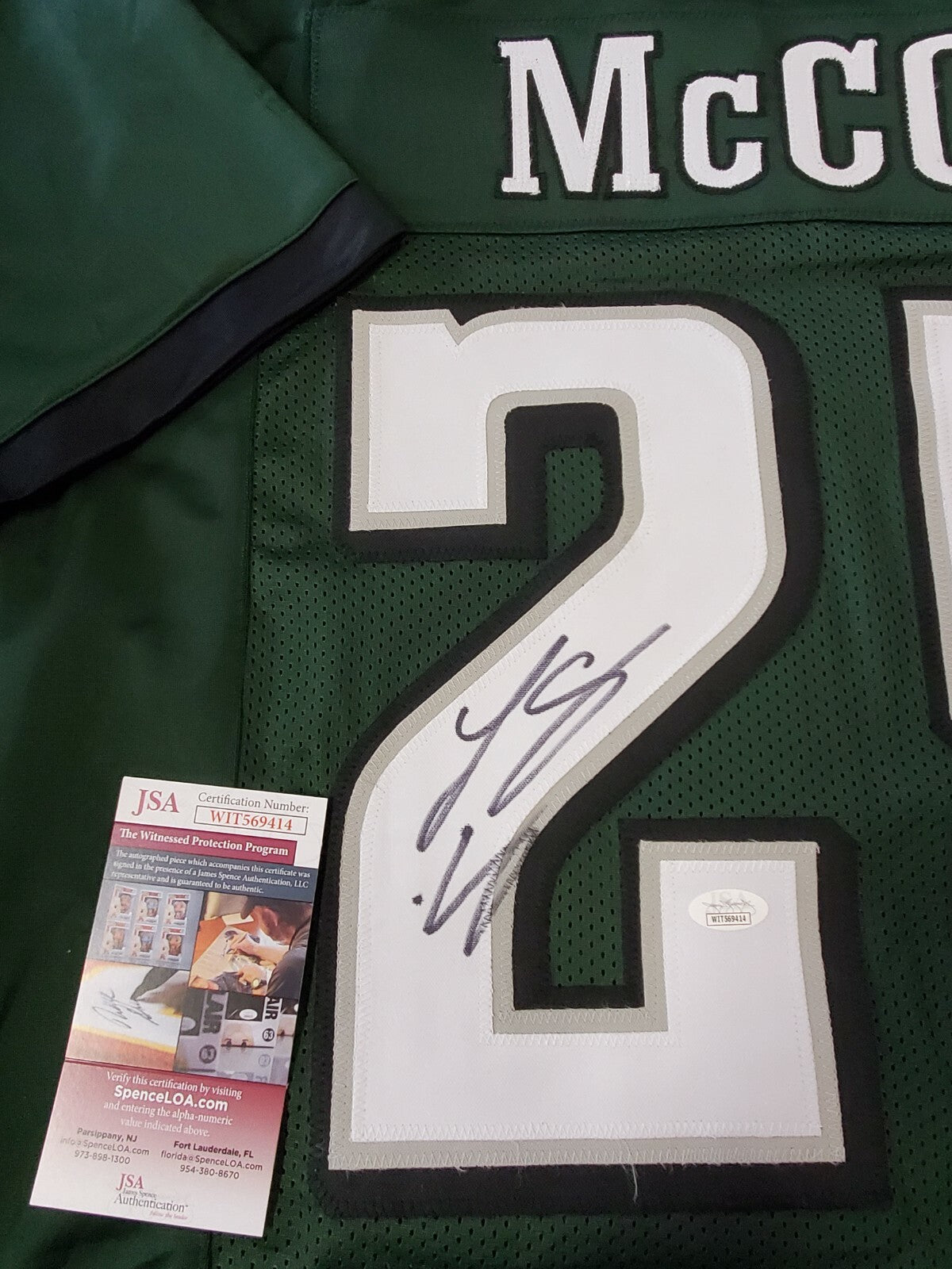 Philadelphia Eagles Lesean Mccoy Autographed Signed Jersey Jsa  Coa