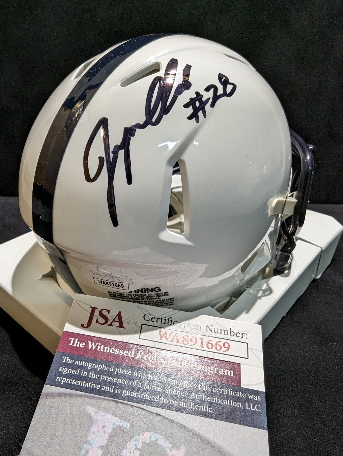 Penn State Autographed Signed Odafe Jayson Oweh Speed Mini Helmet Jsa Coa