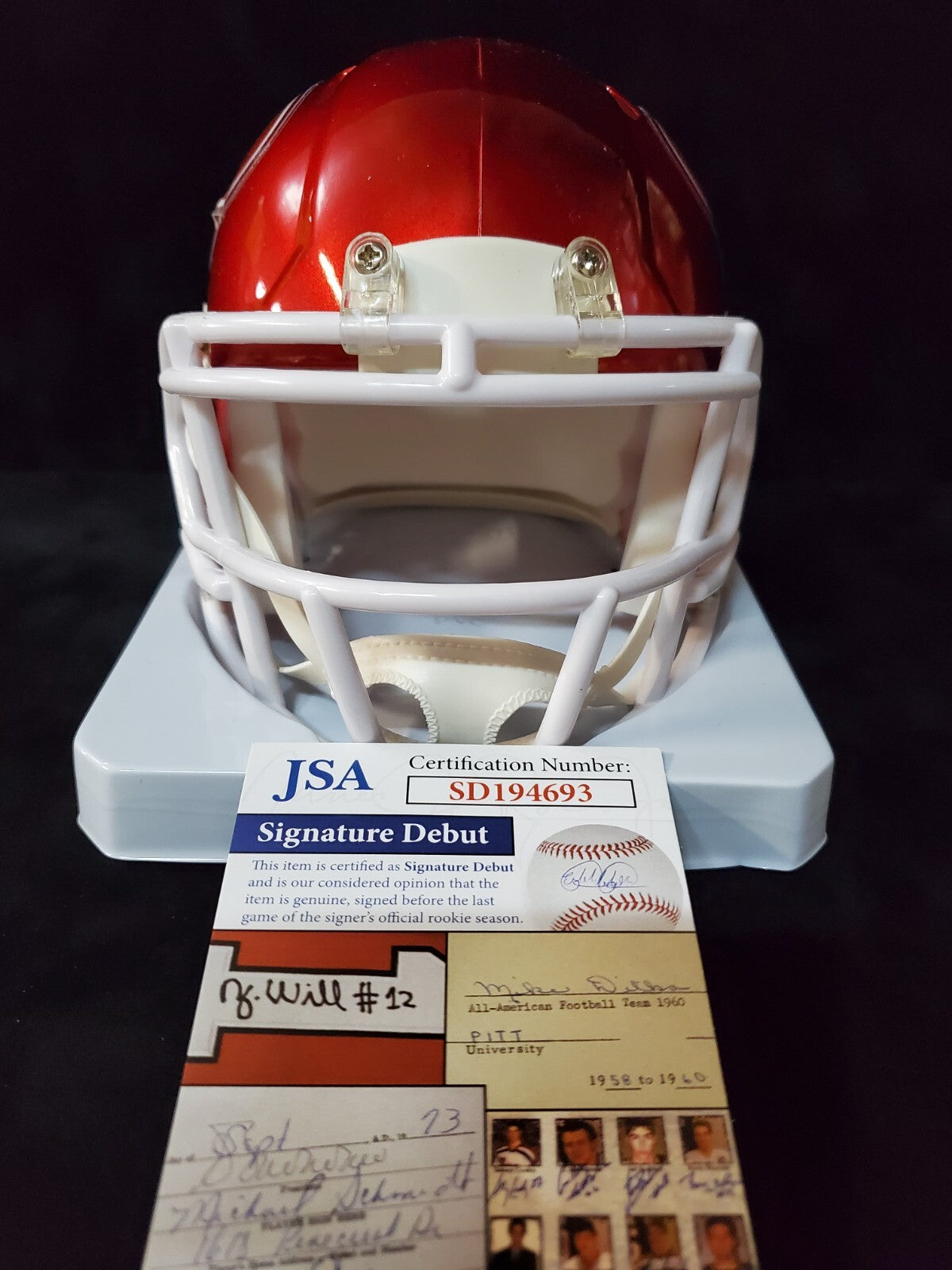 Houston Texans Brevin Jordan Signed Flash Mini Helmet Jsa Coa
