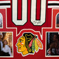Framed Chicago Blackhawks Xmas Vacation Chevy Chase Signed Jersey Beckett Coa