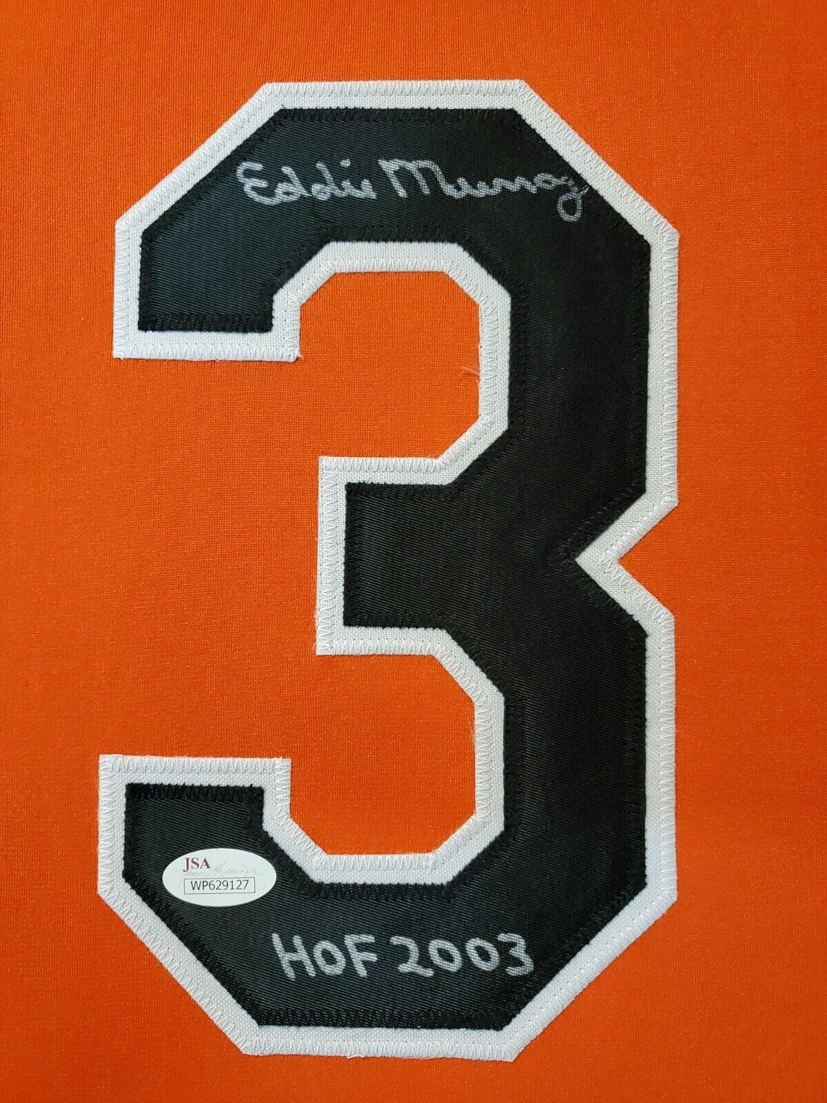 MVP Authentics Framed Suede Baltimore Orioles Eddie Murray Signed Inscribed Jersey Jsa Coa 787.50 sports jersey framing , jersey framing