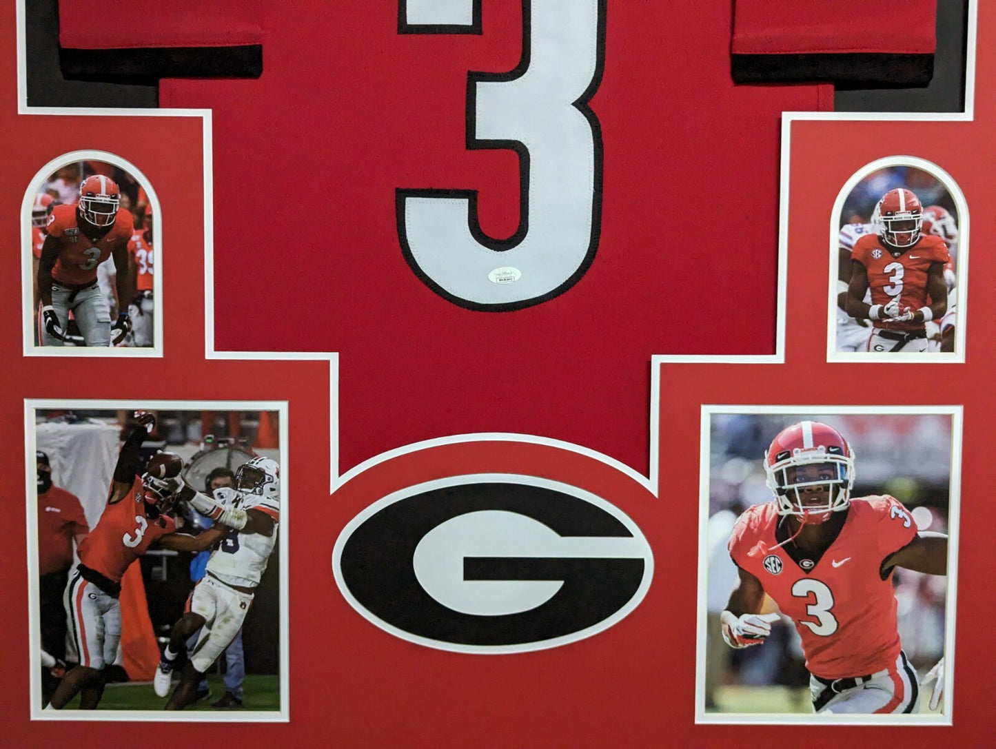 Framed Georgia Bulldogs Tyson Campbell Autographed Signed Jersey Jsa Coa