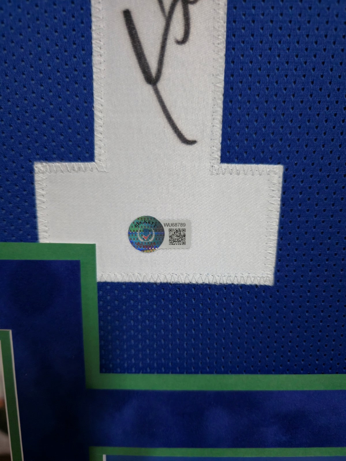 Framed In Suede Seattle Seahawks Sam Darnold Autographed Signed Jersey Beckett