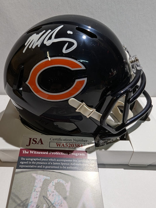 Mike Singletary Signed Chicago Bears Speed Mini Helmet Jsa Coa