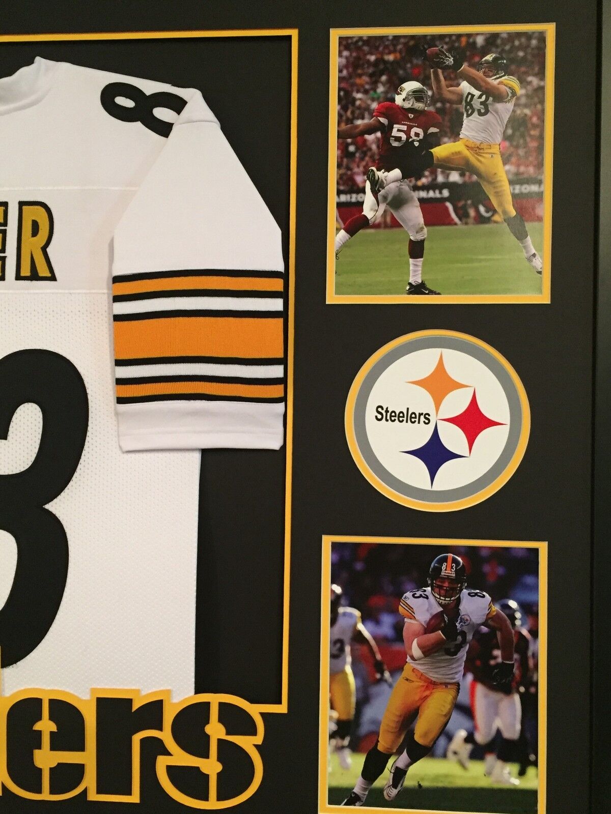 MVP Authentics Framed Heath Miller Autographed Signed Pittsburgh Steelers Jersey Jsa Coa 450 sports jersey framing , jersey framing