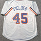 Detroit Tigers Cecil Fielder Autographed Signed Jersey Beckett Holo