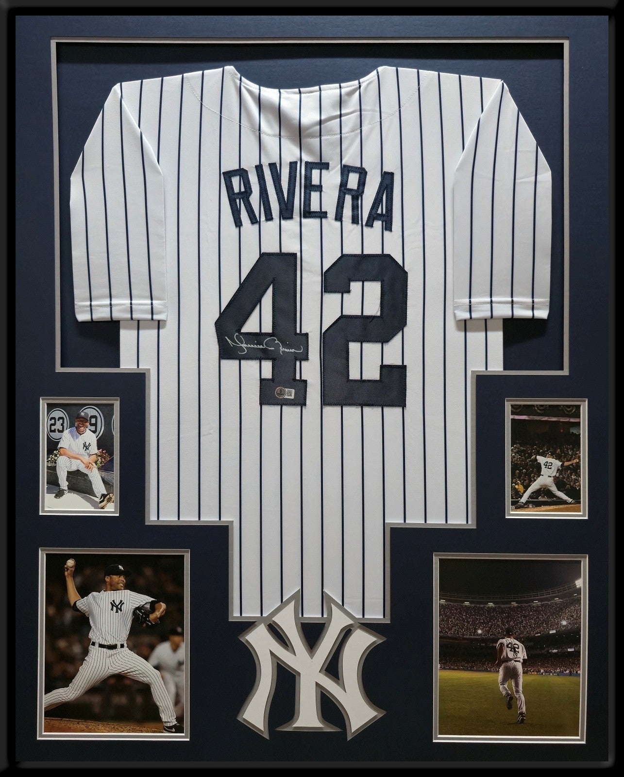 Framed N.Y. Yankees Mariano Rivera Autographed Signed Insc Jersey Beckett Holo