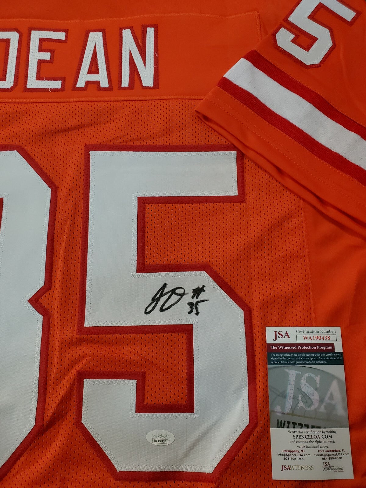 Tampa Bay Buccaneers Jamel Dean Autographed Signed Jersey Jsa  Coa