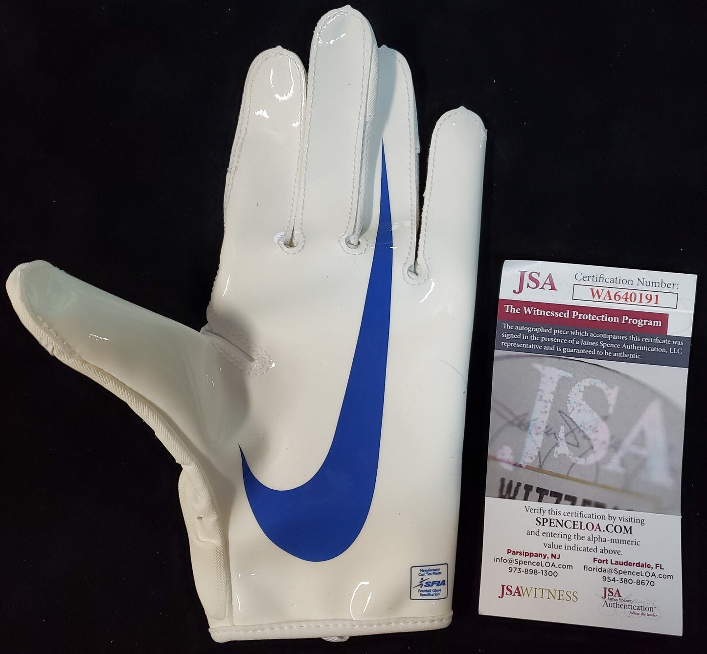 Denver Broncos Damarri Mathis Autographed Signed Glove Jsa Coa