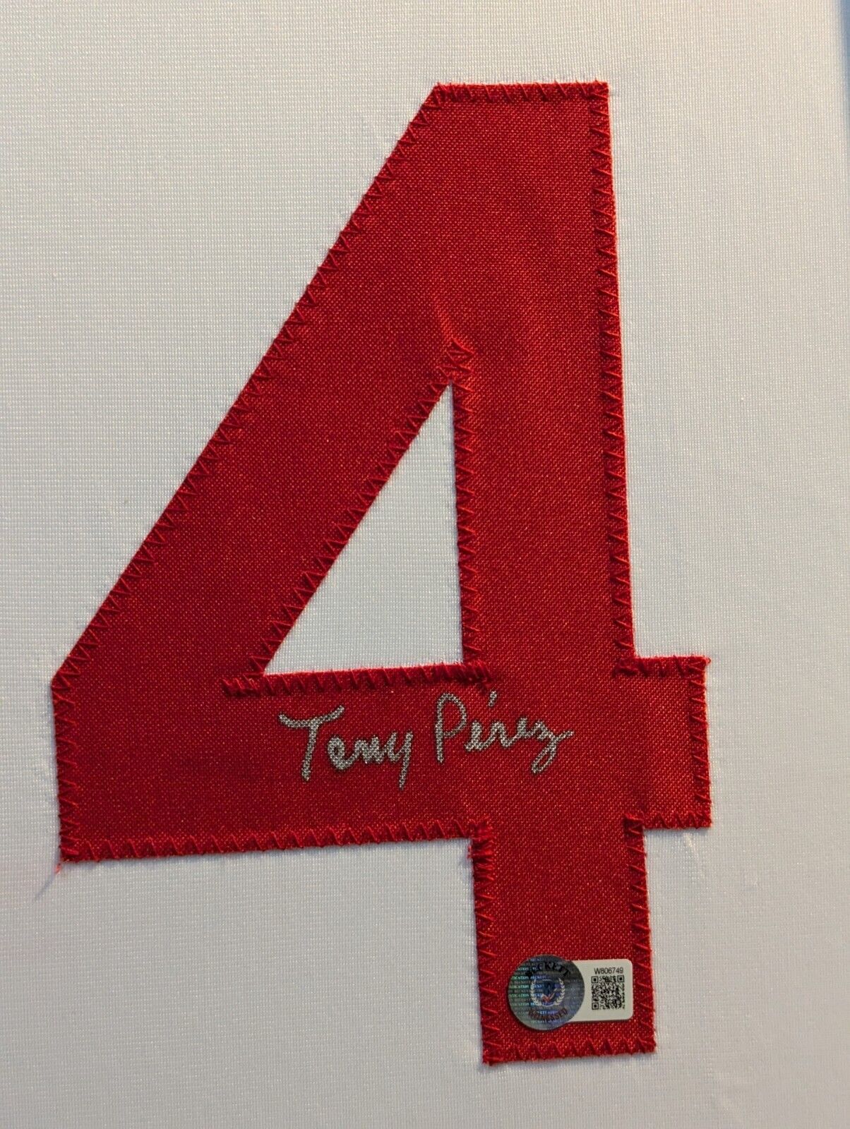 Framed Cincinnati Reds Tony Perez Autographed Signed Jersey Beckett Holo