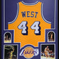 Framed L.A. Lakers Jerry West Autographed Signed Jersey Jsa Coa