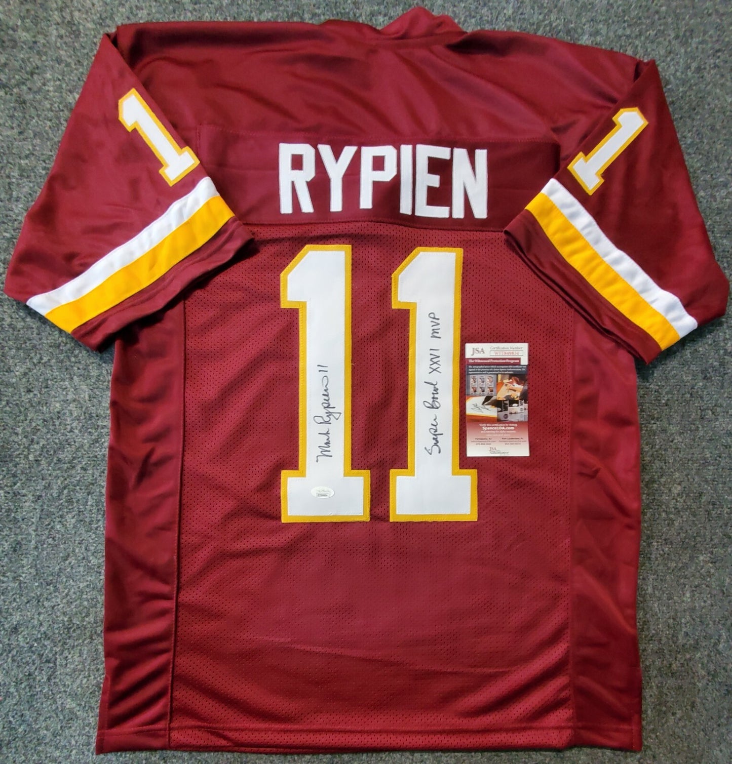 Washington Football Mark Rypien Autographed Signed Inscribed Jersey Jsa Coa