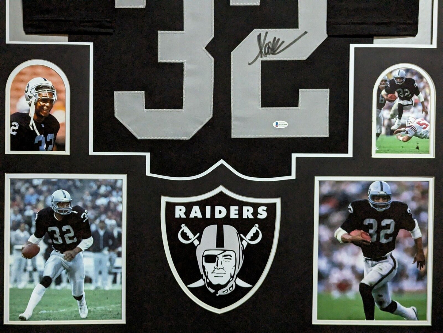 MVP Authentics Framed Oakland Raiders Marcus Allen Autographed Signed Jersey Beckett Coa 450 sports jersey framing , jersey framing