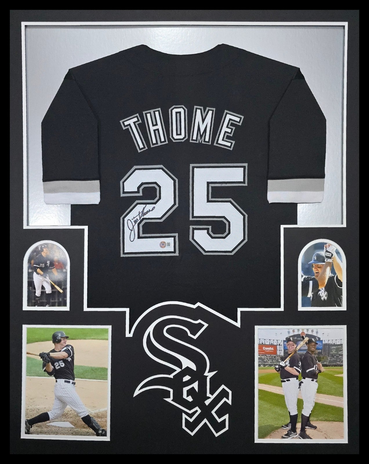 Framed Jim Thome Autographed Signed Chicago White Sox Beckett Holo