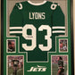 Framed Marty Lyons Autographed Signed New York Jets Jersey Jsa Coa