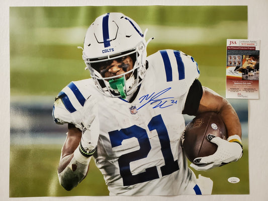Indianapolis Colts Nyheim Hines Autographed Signed 16X20 Photo Jsa Coa