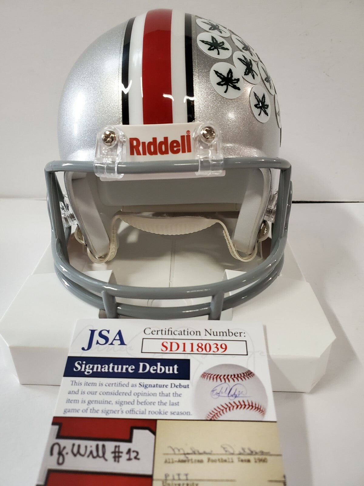 Shaun Wade Autographed Signed Ohio State Buckeyes Vsr Mini Helmet Jsa Debut Coa