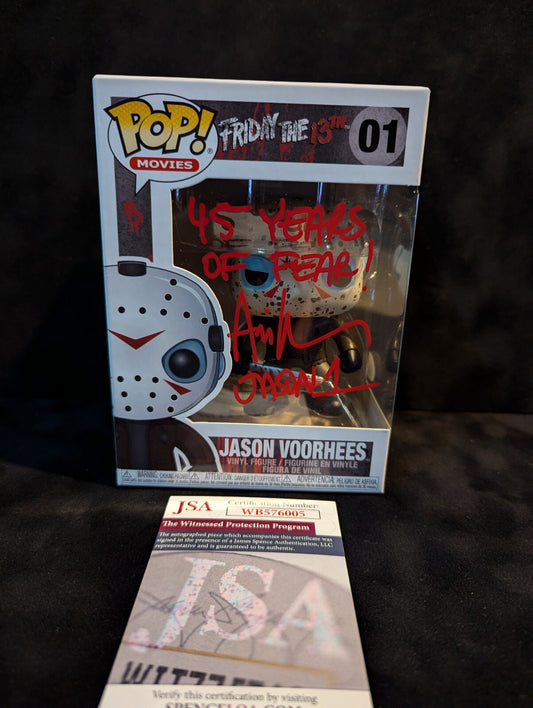 Ari Lehman Signed Insc Friday The 13Th Jason Voorhees Funko Pop Jsa Coa