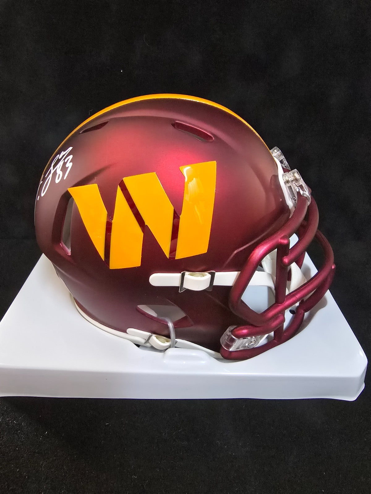 Washington Commanders Jaylin Lane Signed Speed Mini Helmet Beckett Holo