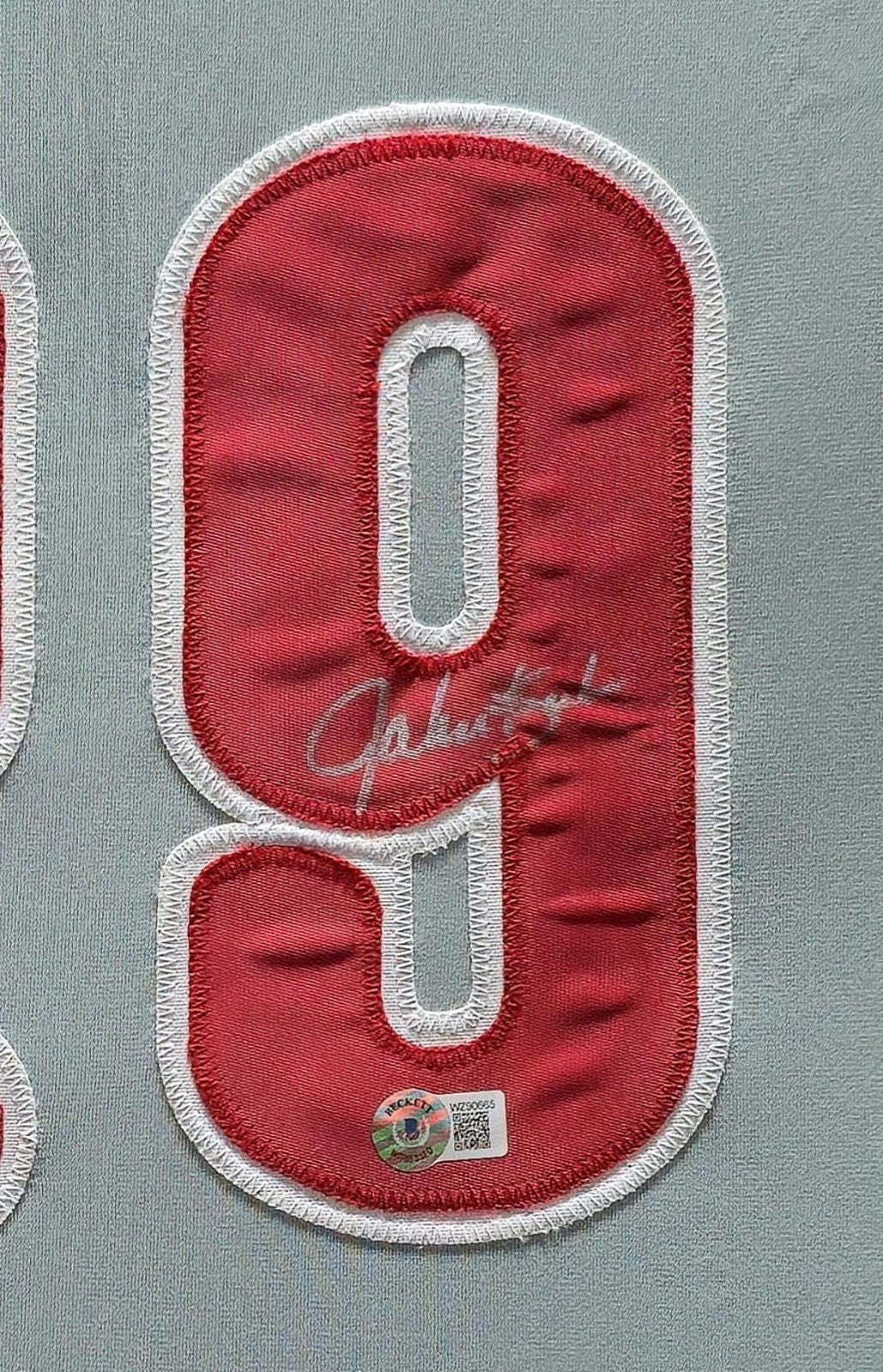 Framed Philadelphia Phillies John Kruk Autographed Signed Jersey Beckett Holo