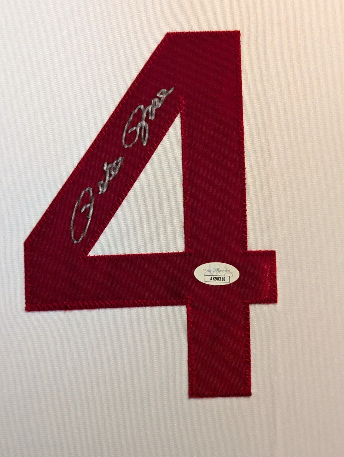 Framed Cincinnati Reds Rose Autographed Signed Jersey Jsa Coa