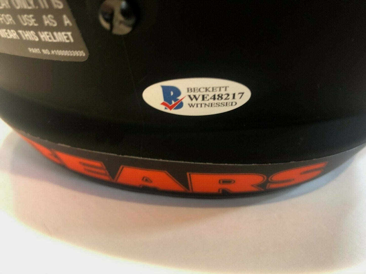 Brian Urlacher Signed Inscribed Bears Full Size Eclipse Replica Helmet Bas Coa