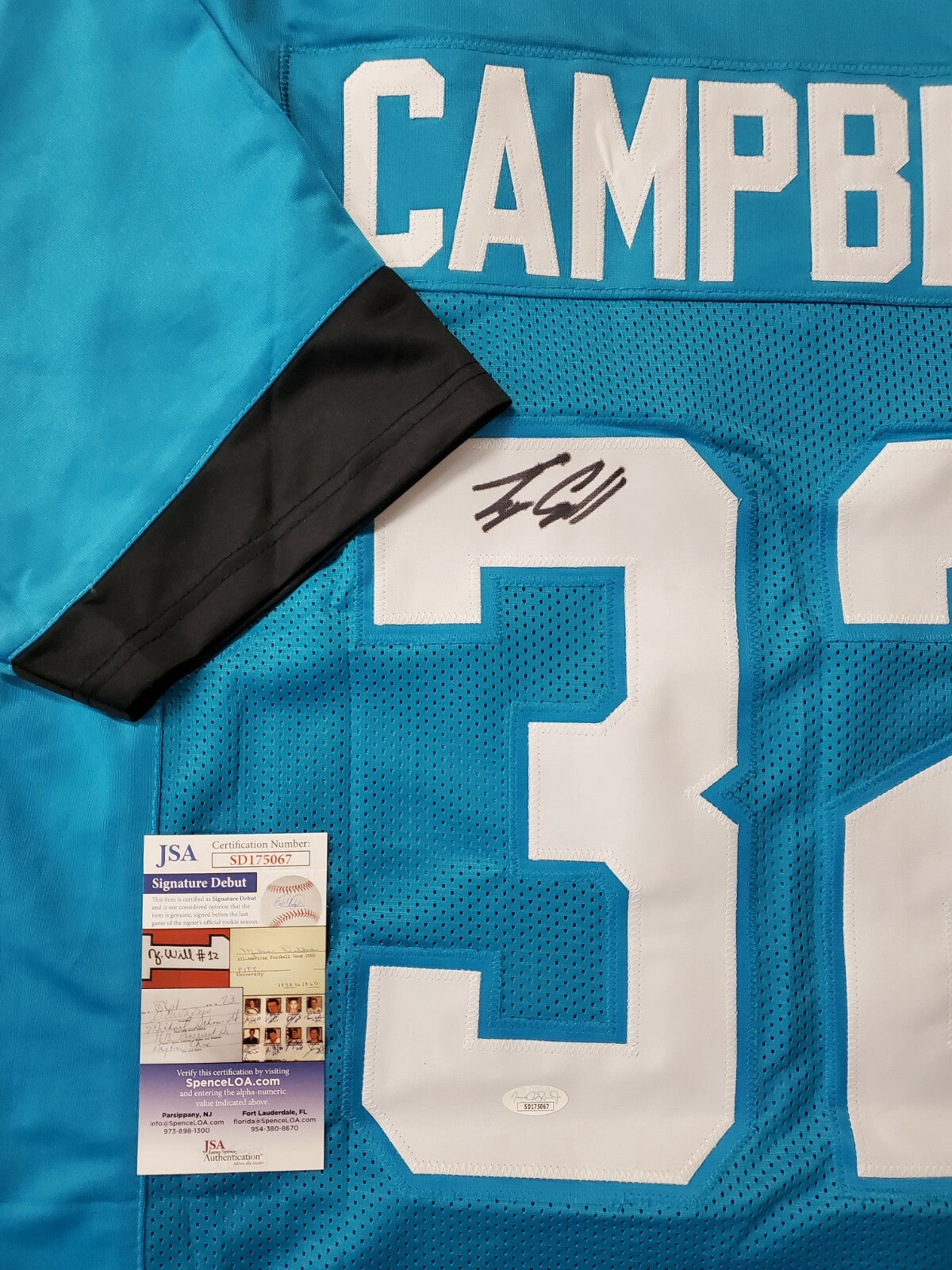 Jacksonville Jaguars Tyson Campbell Autographed Signed Jersey Jsa Coa