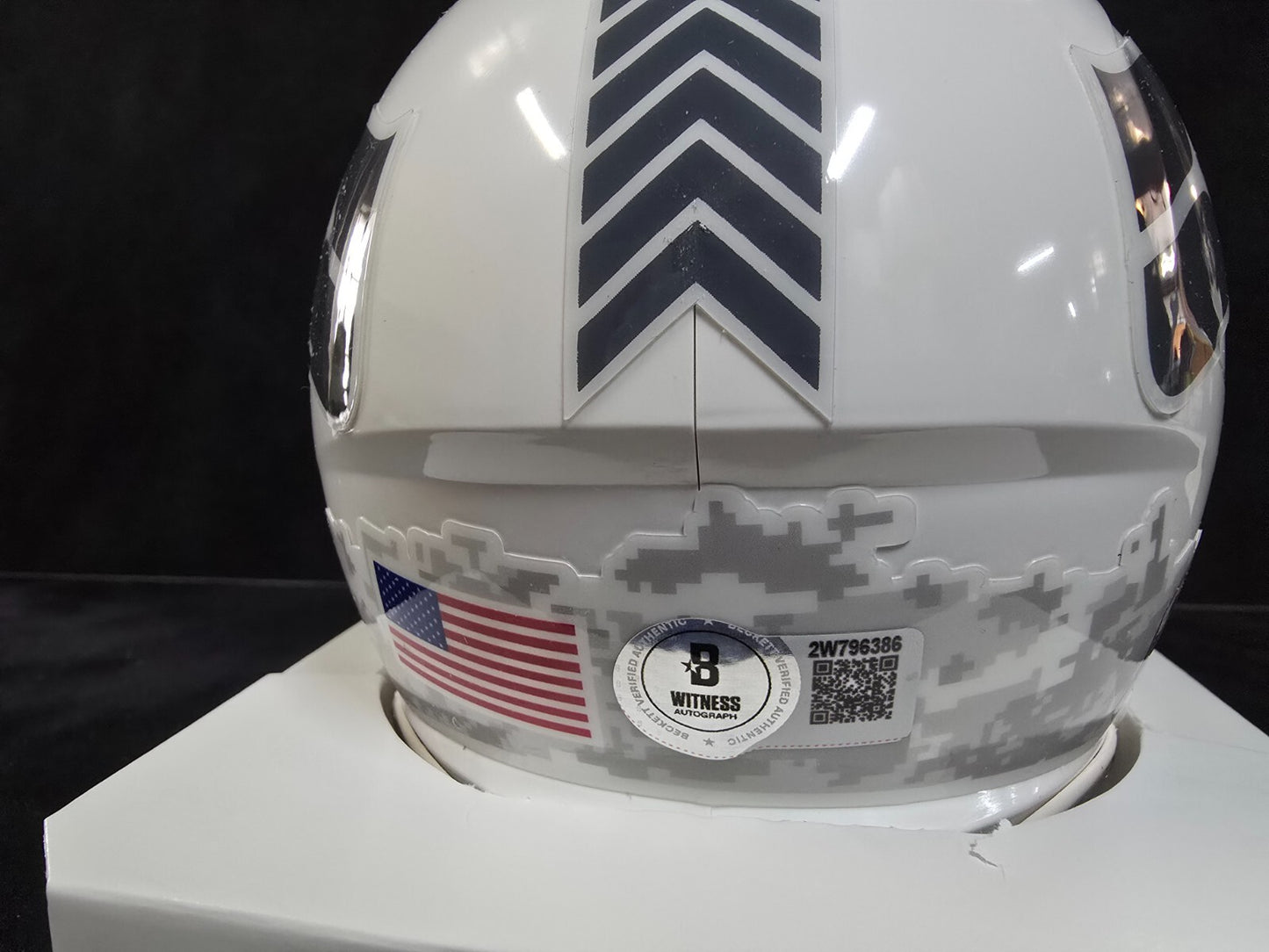 Seattle Seahawks Devon Witherspoon Signed Salute To Service Mini Helmet Beckett