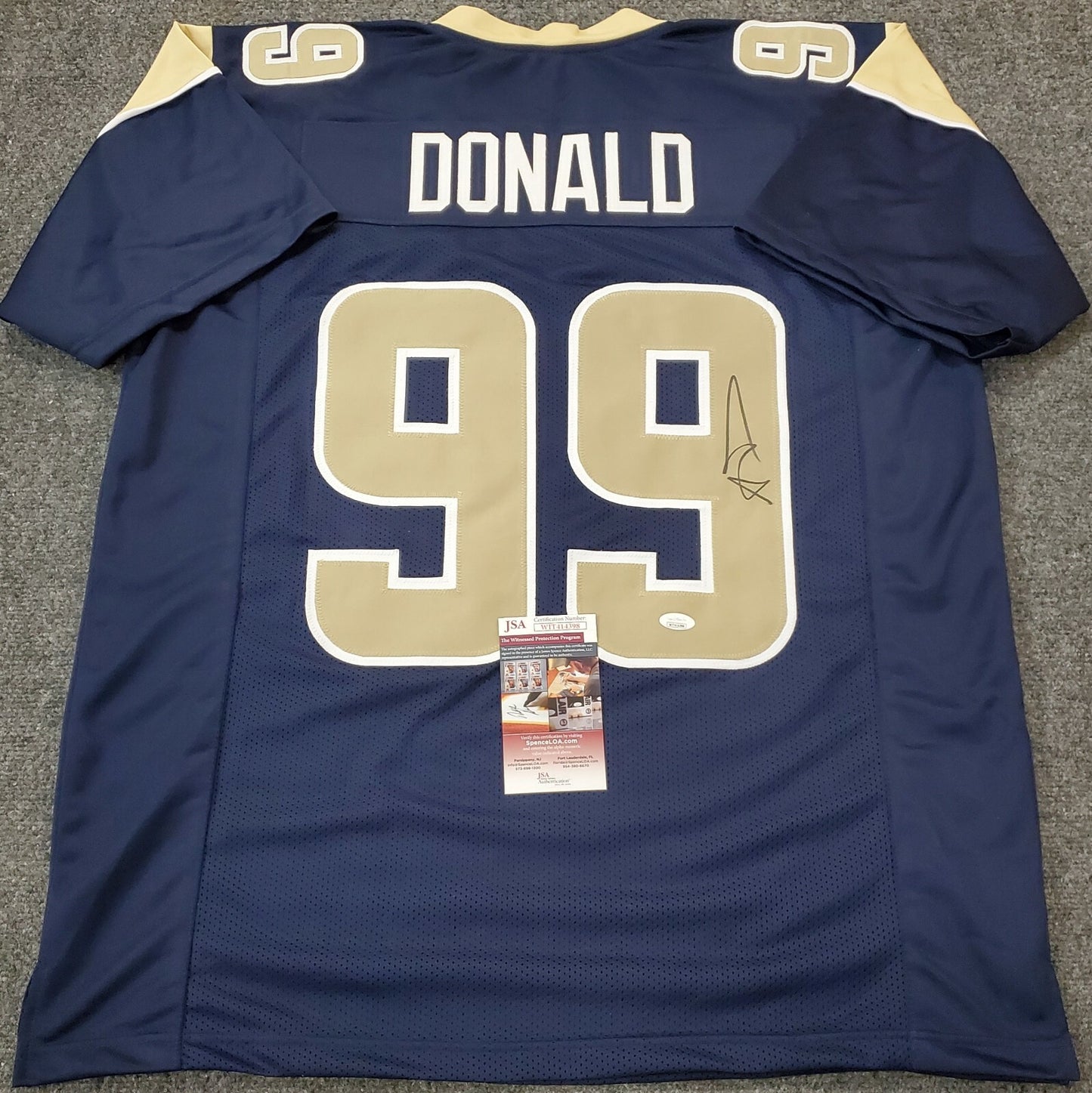 Los Angeles Rams Aaron Donald Autographed Signed Jersey Jsa Coa