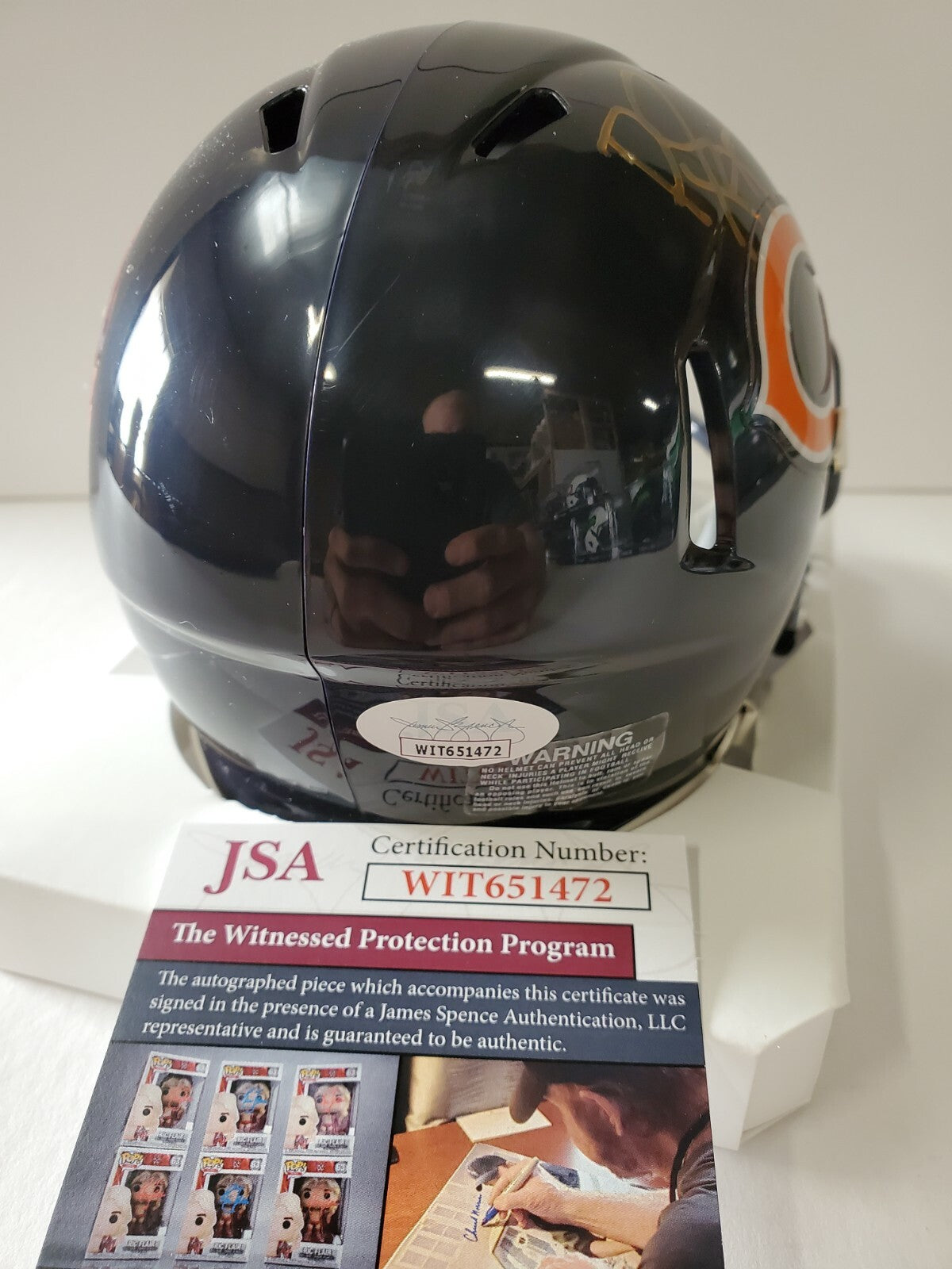 Chicago Bears Bobby Engram Signed Speed Mini Helmet Jsa Coa