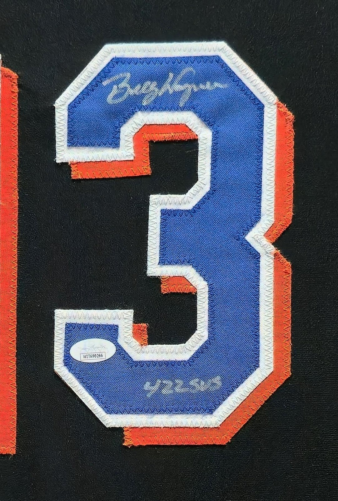 Framed New York Mets Billy Wagner Autographed Inscribed Jersey Jsa Coa