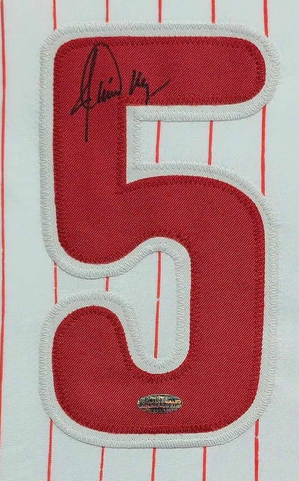 Framed Philadelphia Phillies Jamie Moyer Autographed Signed Jersey Playball Coa
