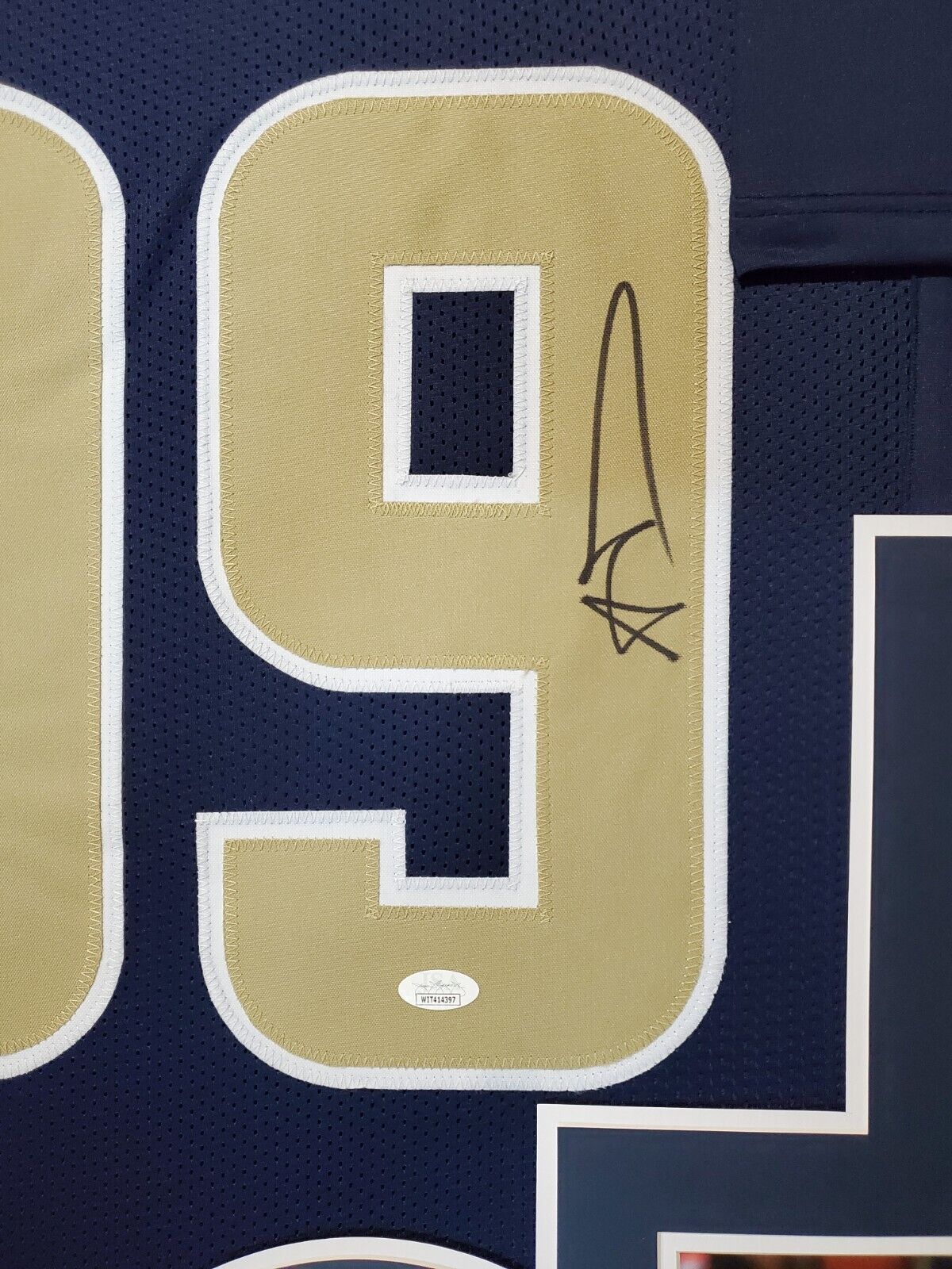 MVP Authentics Framed St. Louis Rams Aaron Donald Autographed Signed Jersey Jsa Coa 540 sports jersey framing , jersey framing