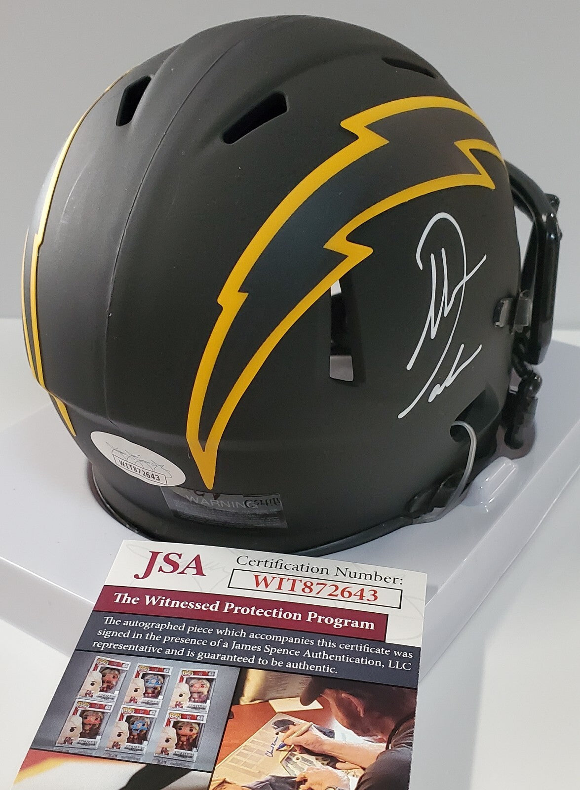 San Diego Chargers Antonio Gates Signed Eclipse Mini Helmet Jsa Coa
