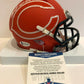 Mike Singletary Signed Inscribed Chicago Bears Amp Mini Helmet Beckett Coa