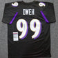 Baltimore Ravens Odafe Jayson Oweh Autographed Signed Jersey Jsa Coa  Old Gold