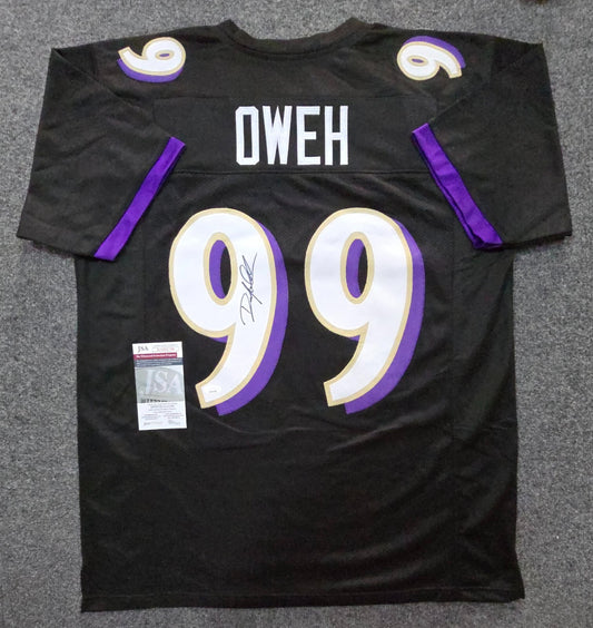 Baltimore Ravens Odafe Jayson Oweh Autographed Signed Jersey Jsa Coa  Old Gold
