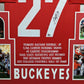 MVP Authentics Framed Ohio State Buckeyes Eddie George Autographed Stat Jersey Beckett Holo 675 sports jersey framing , jersey framing